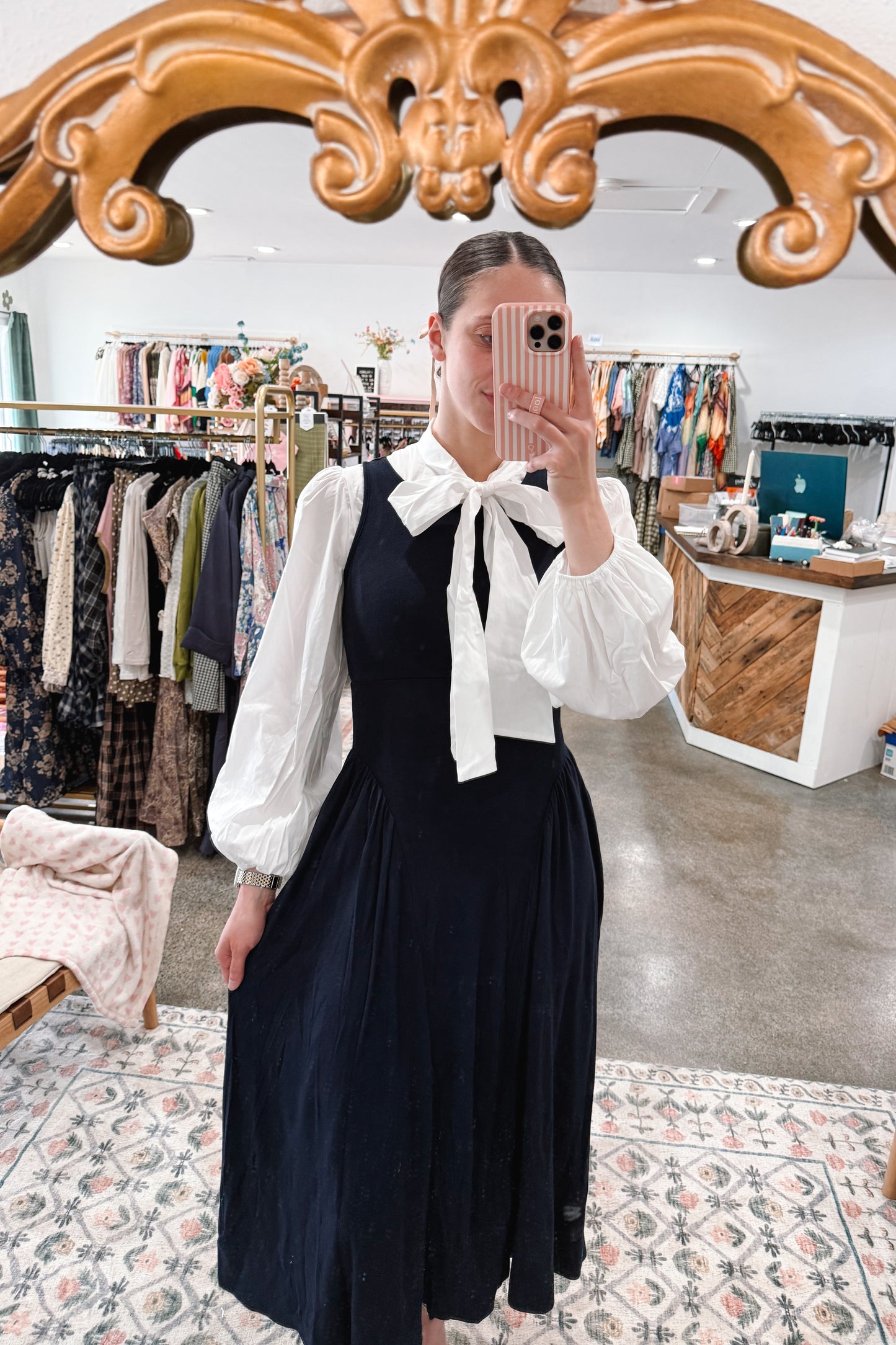 Navy Knit Dress