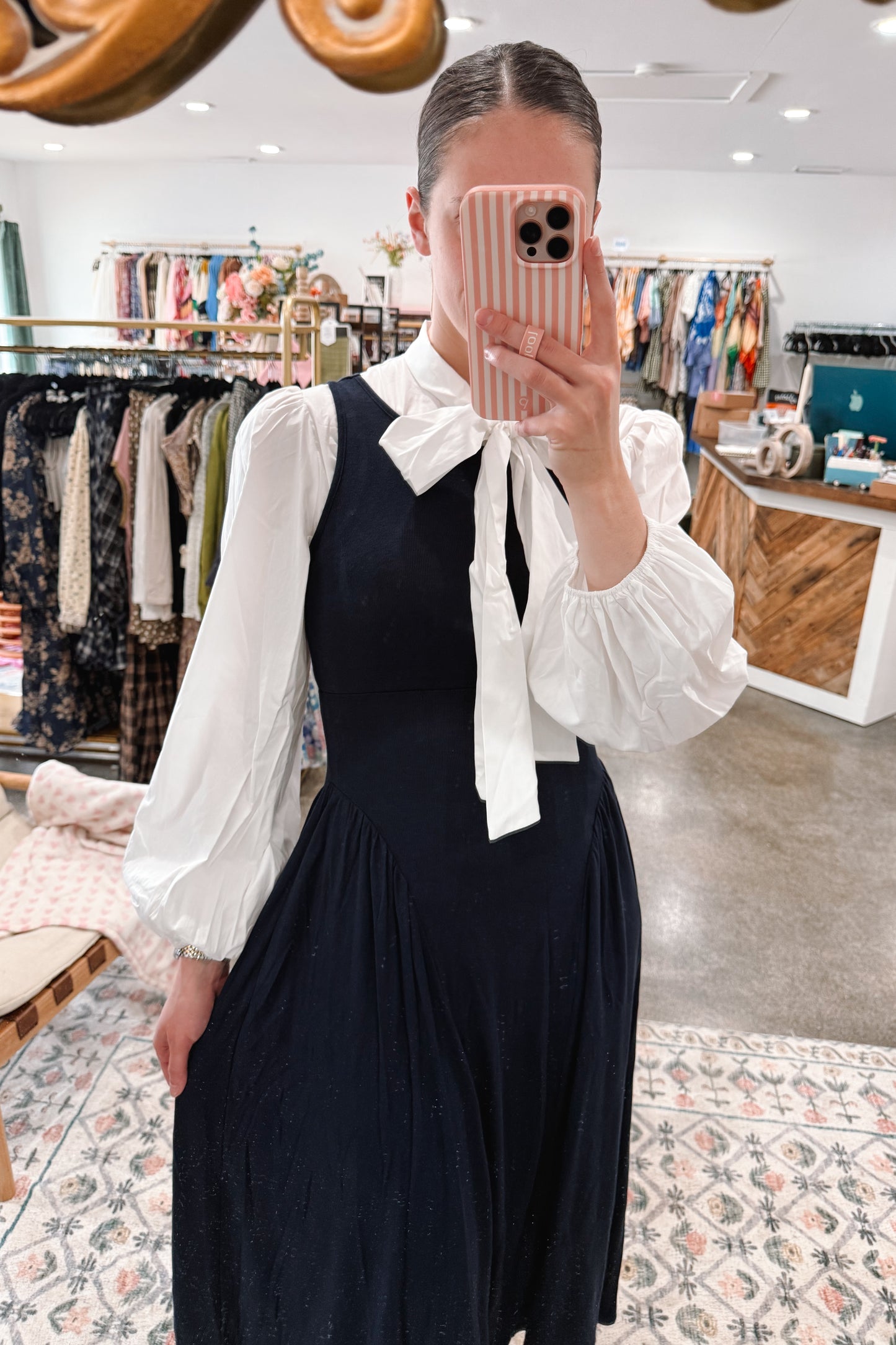 Navy Knit Dress