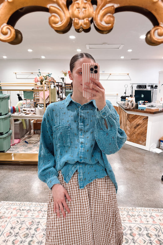 Floral Gauze Top