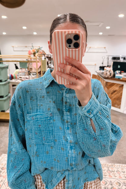 Floral Gauze Top
