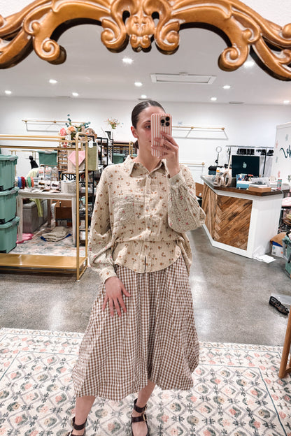 Floral Gauze Top