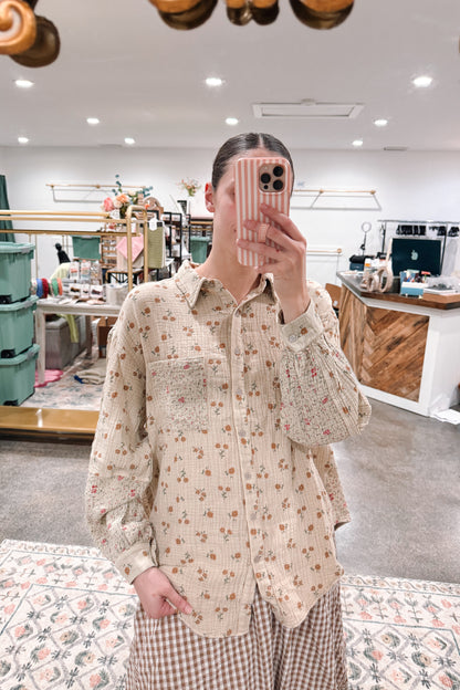 Floral Gauze Top