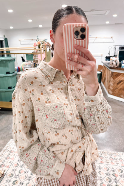 Floral Gauze Top