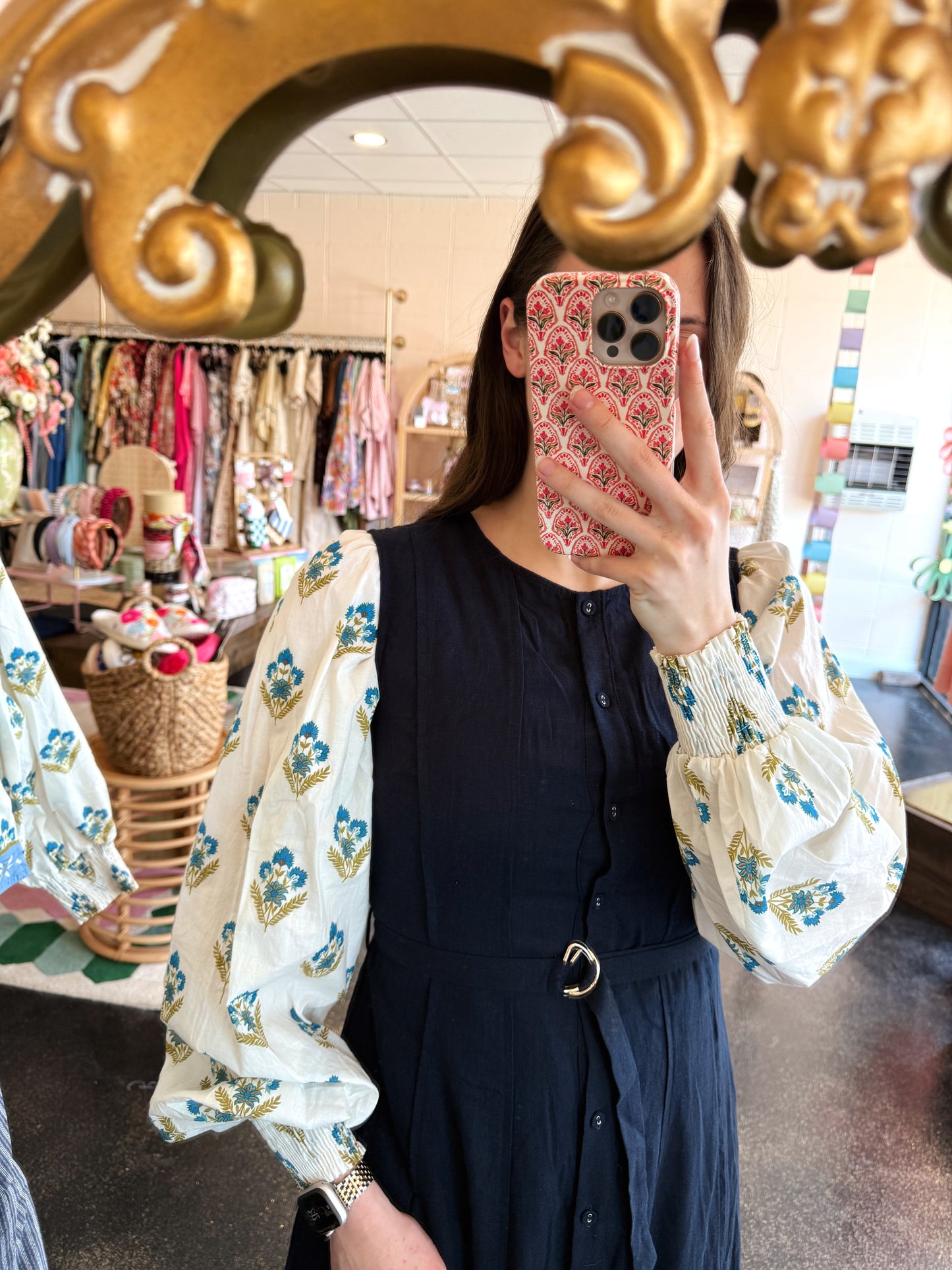 Blue Printed Blouse