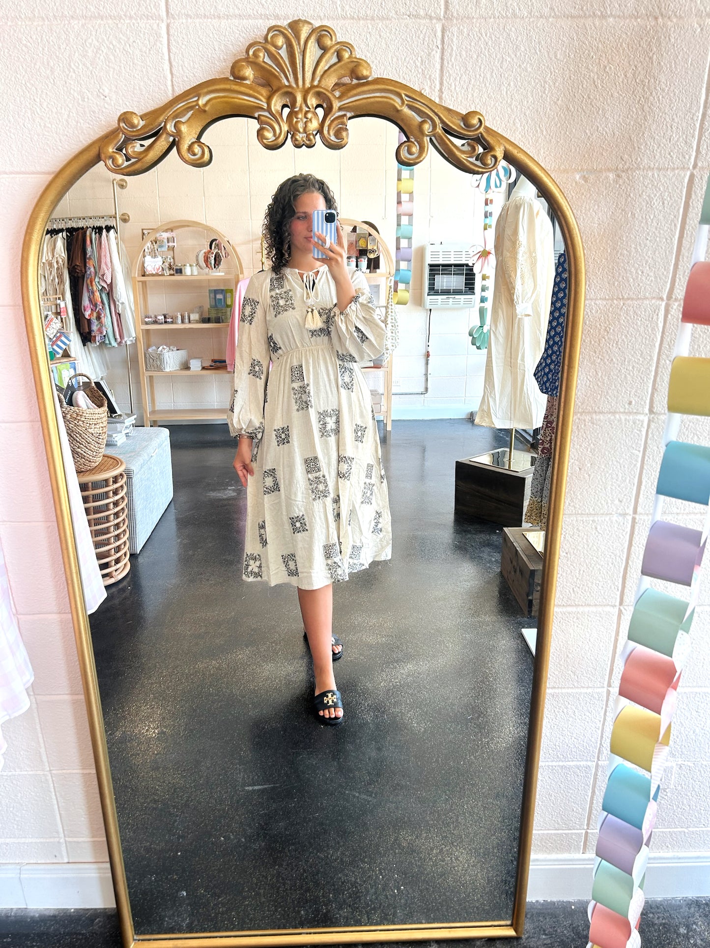 Patch Embroidered Dress