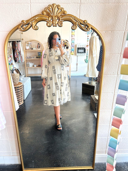Patch Embroidered Dress