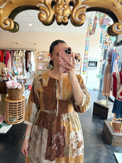 Patchwork Print Dress