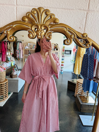 Pink Breeze Stripe Dress - MEDIUM