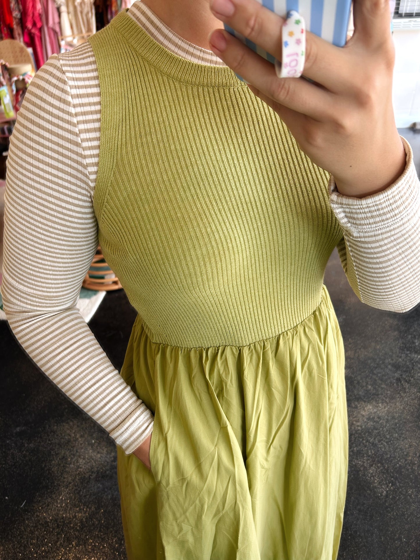 Mixed Panel Dress