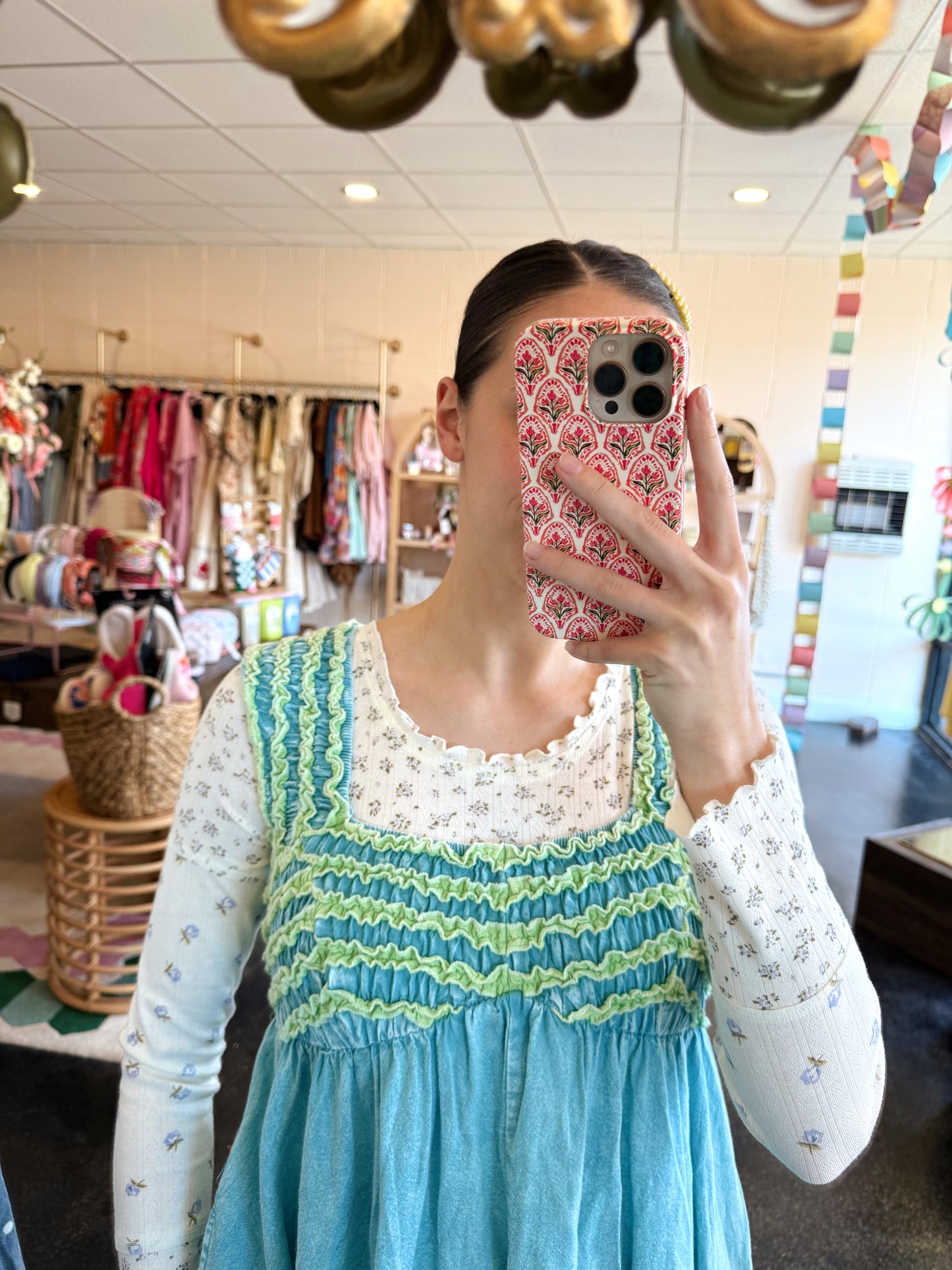 Frilled Detail Washed Dress