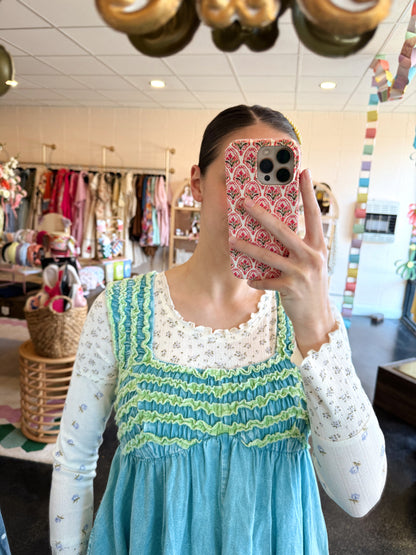 Frilled Detail Washed Dress