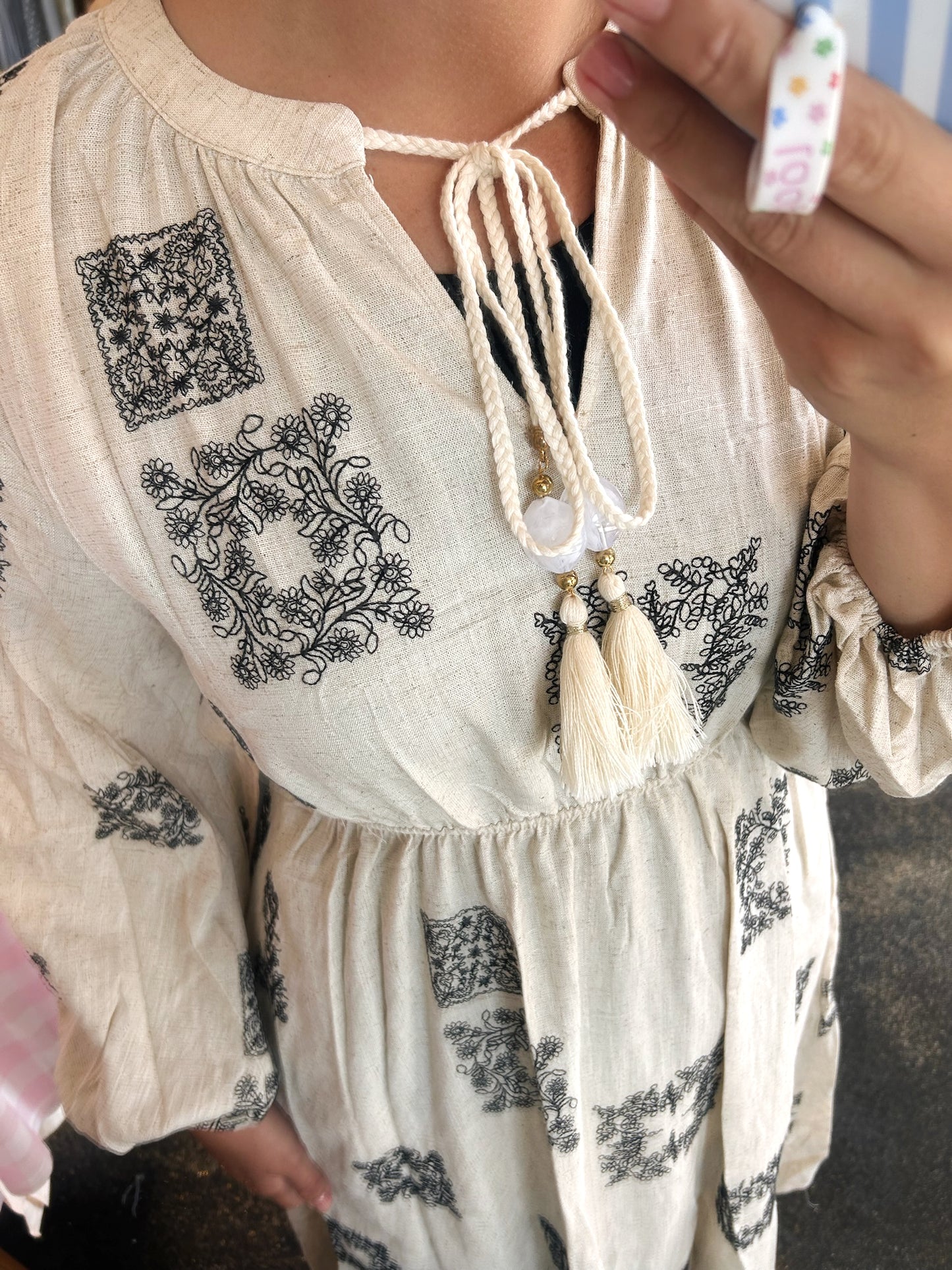 Patch Embroidered Dress