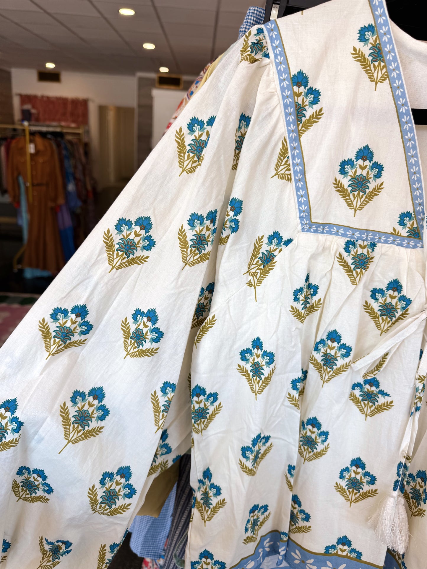 Blue Printed Blouse