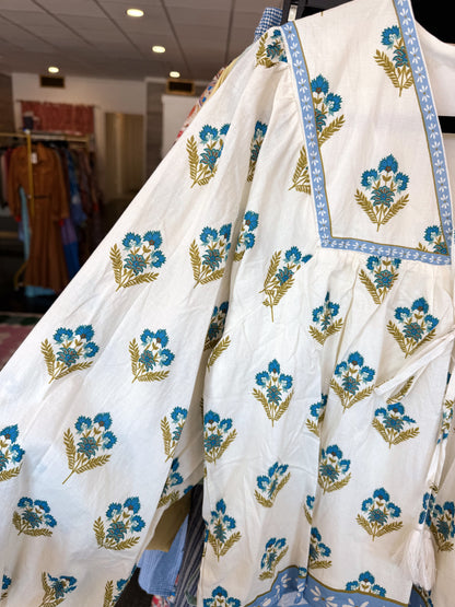 Blue Printed Blouse
