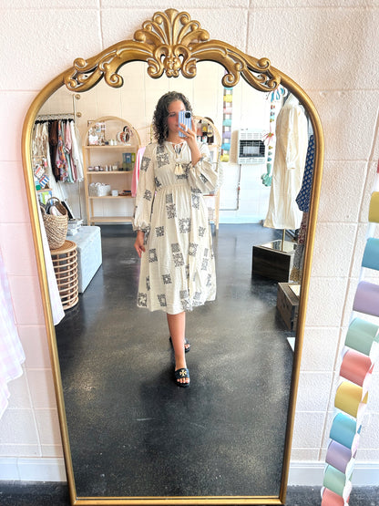 Patch Embroidered Dress