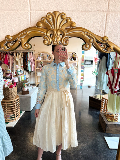 Baby Blue Floral Top