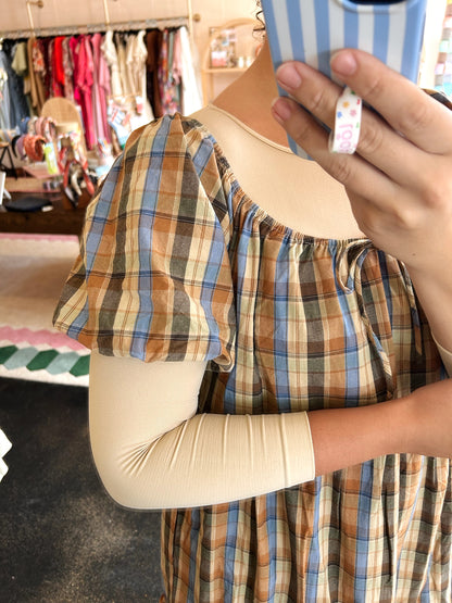 Mocha Plaid Dress