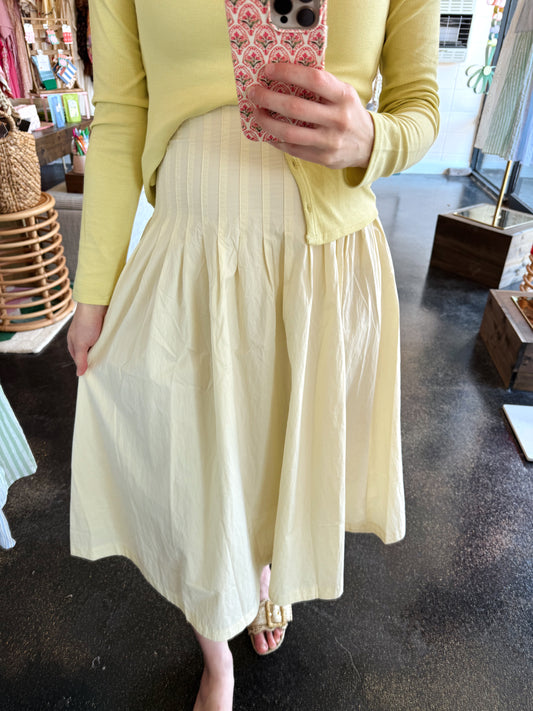 Buttermilk Pleated Skirt