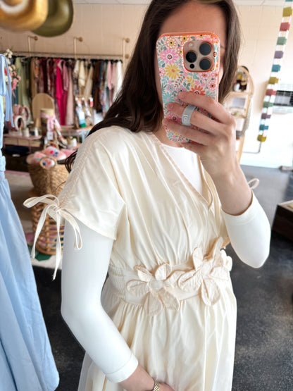 Floral Waist Applique Dress