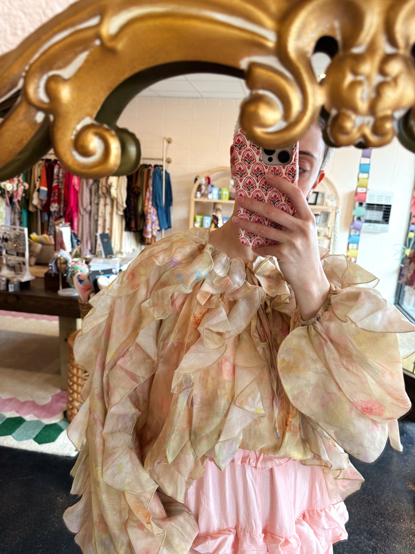 Floral Ruffled Blouse