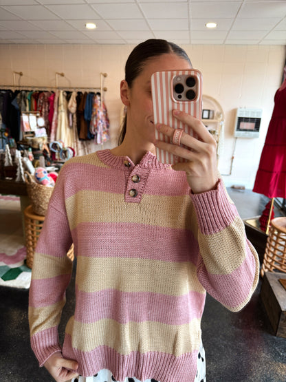 Mauve Stripe Sweater