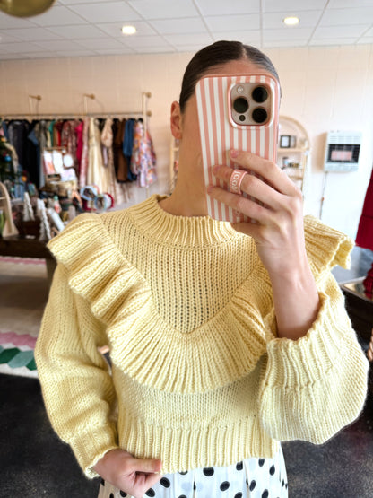 Ruffle Detail Sweater
