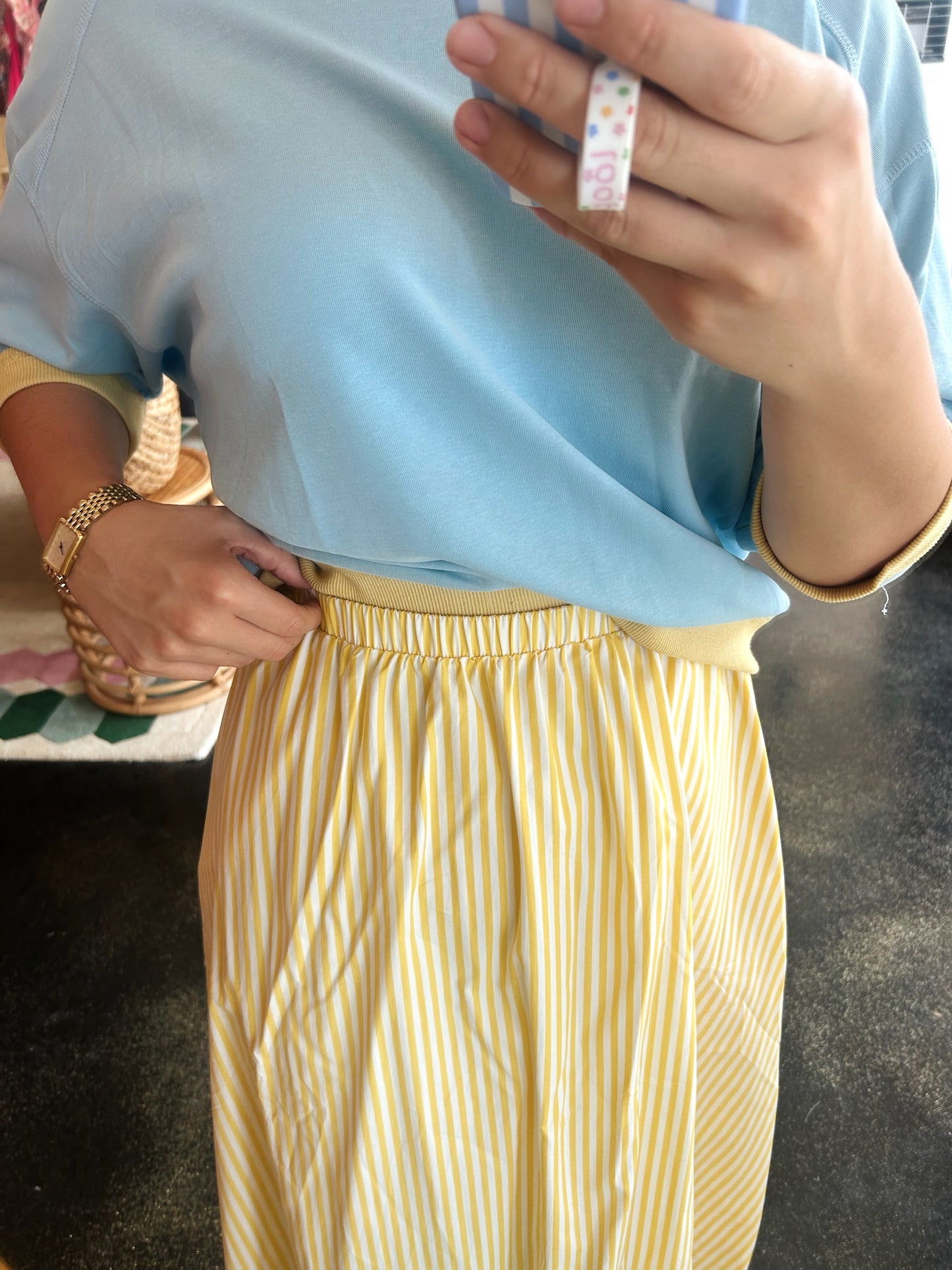Yellow Stripe Skirt