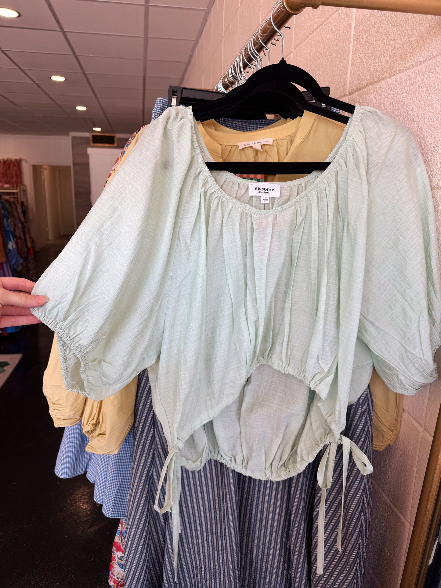 Drawstring Waist Top