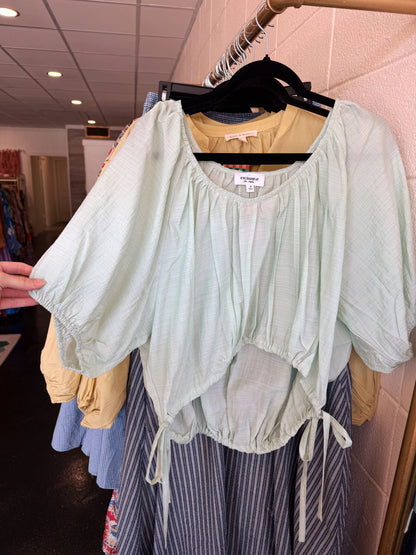 Drawstring Waist Top