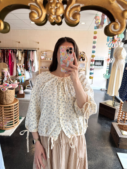 Floral Gauze Top
