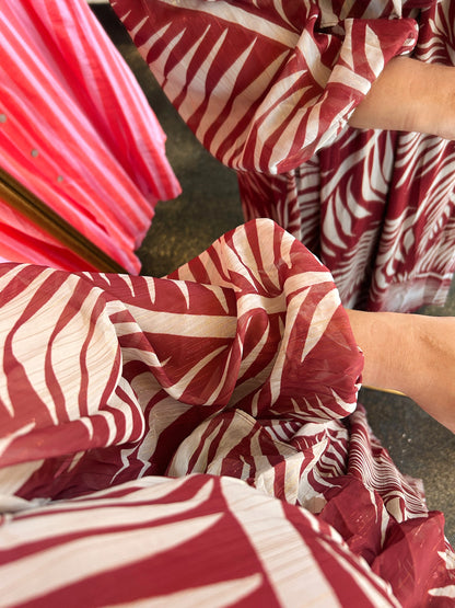 Burgundy Leaf Dress