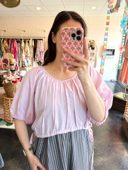Drawstring Waist Top