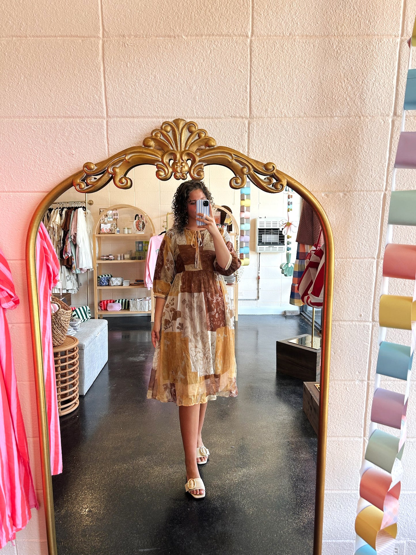 Patchwork Print Dress