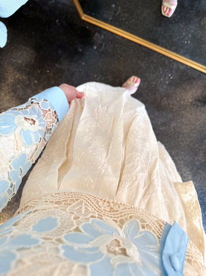 Cream Embroidered Dress