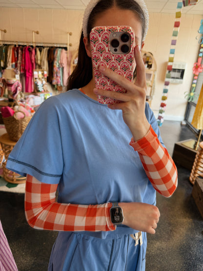 Long Sleeve Mesh Top
