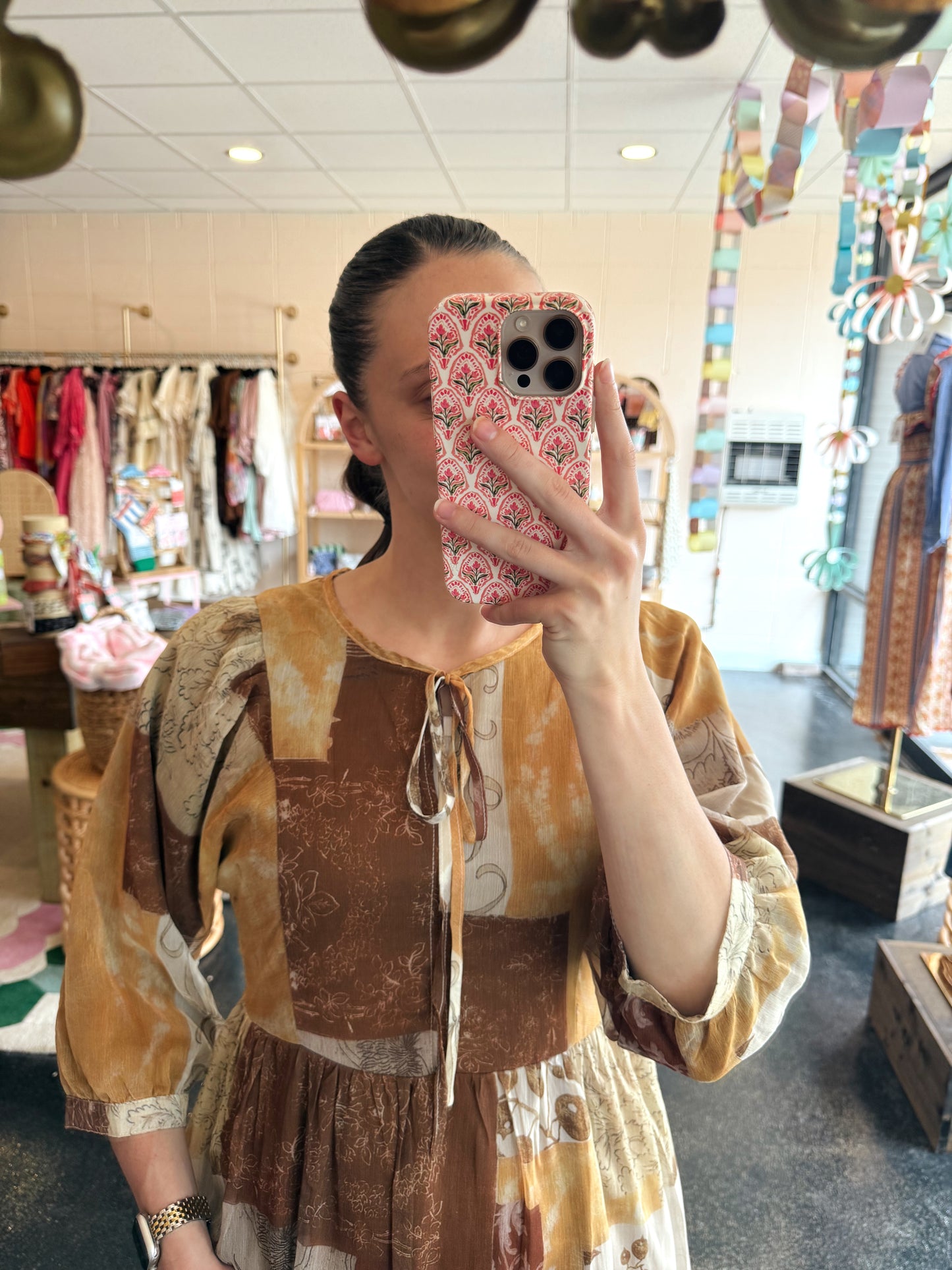 Patchwork Print Dress