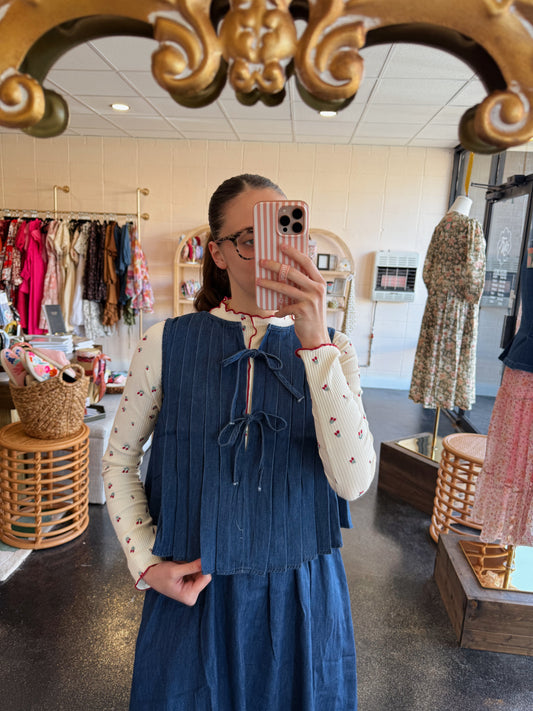 Oh My Denim Set Top - SMALL