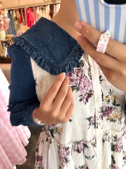 Denim Collar Top