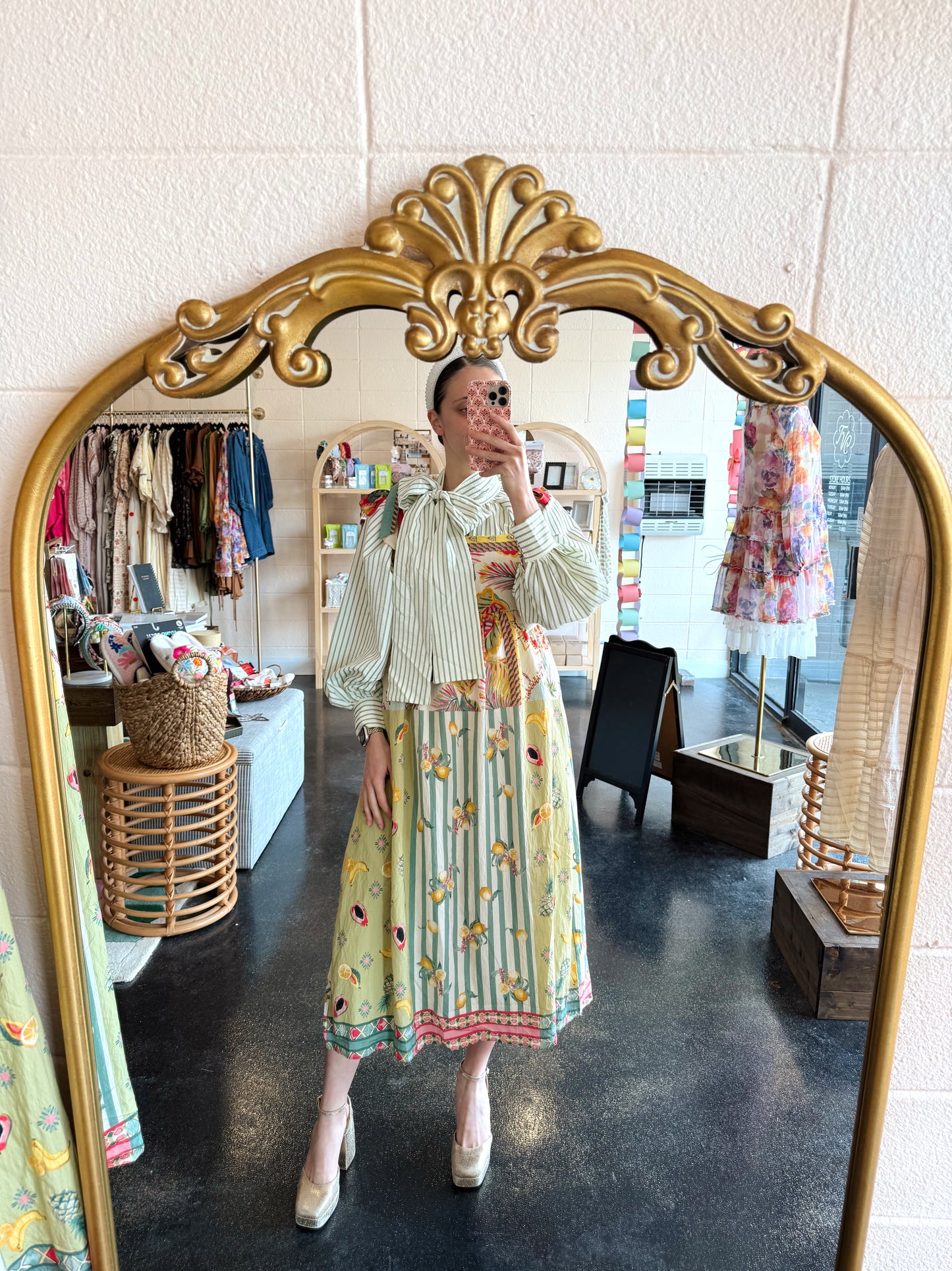 Patchwork Print Dress