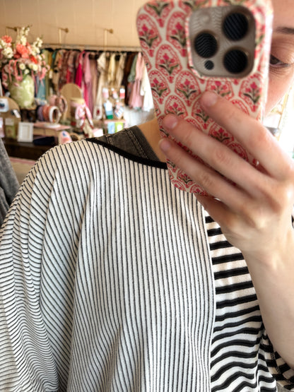 Mix Stripe Oversized Top