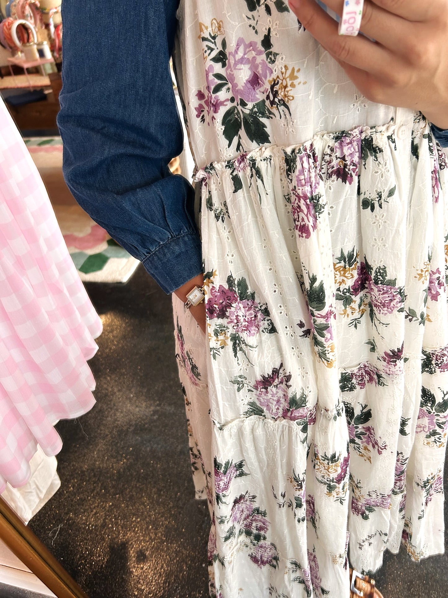 Ivory Multi Floral Dress