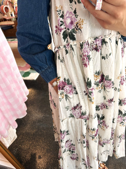 Ivory Multi Floral Dress
