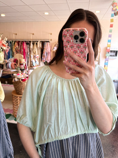 Drawstring Waist Top