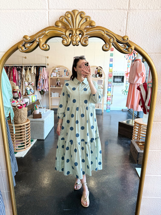Polka Dot Tiered Dress