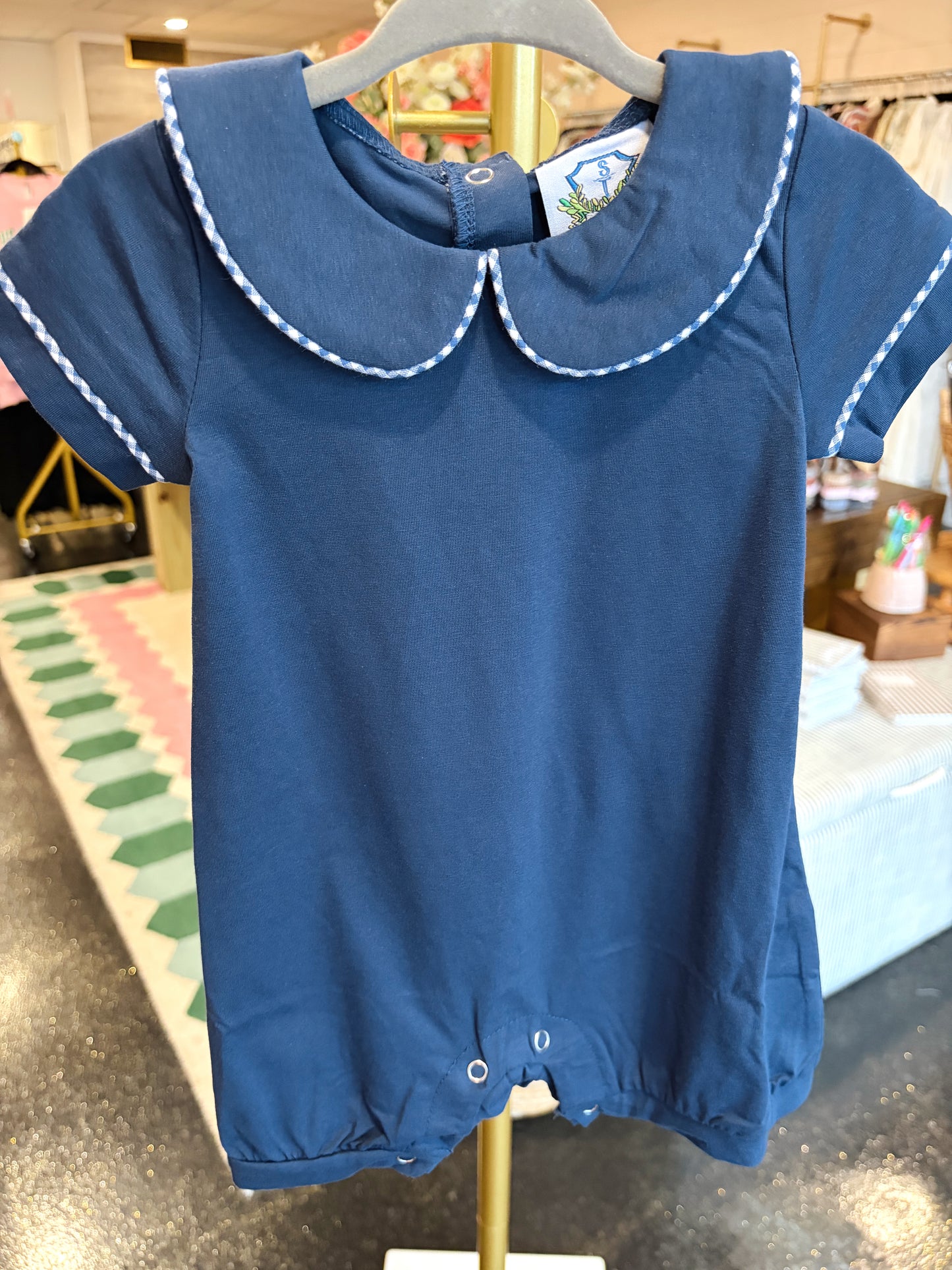 Navy Toile Bubble