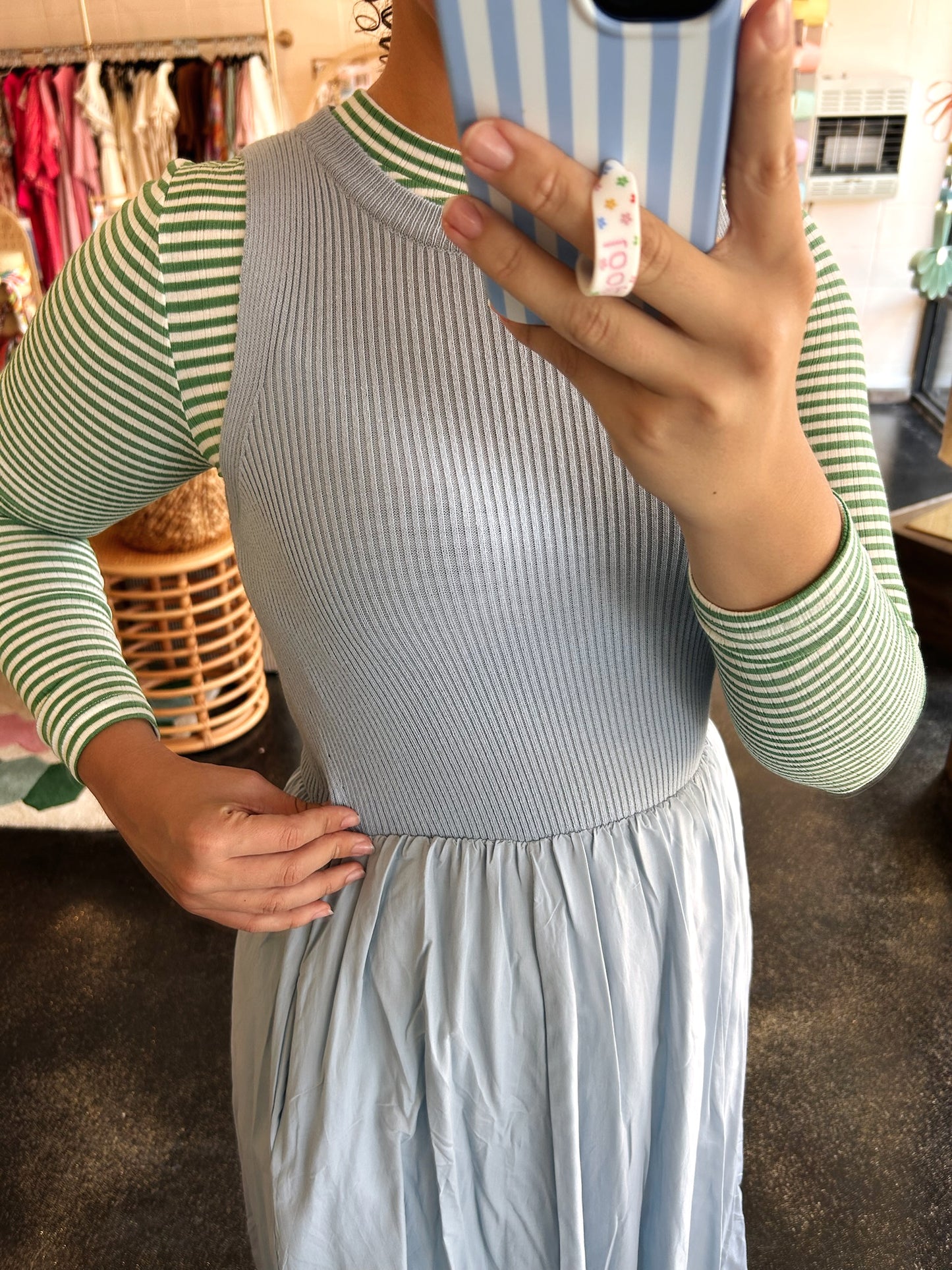 Mixed Panel Dress