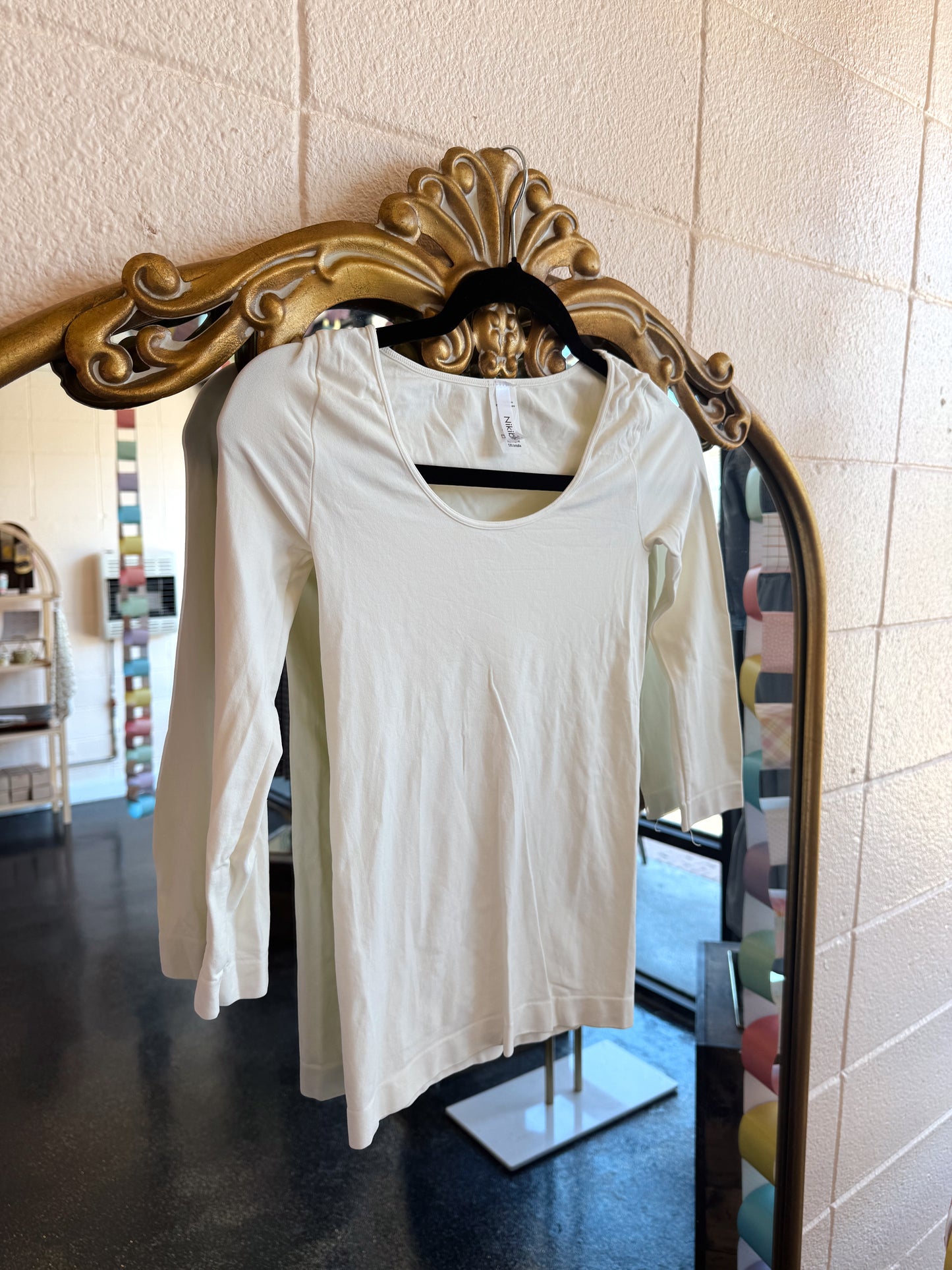 NikiBiki 3/4 Sleeve Scoop Neck