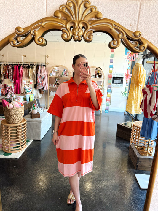 Double Color Stripe Dress