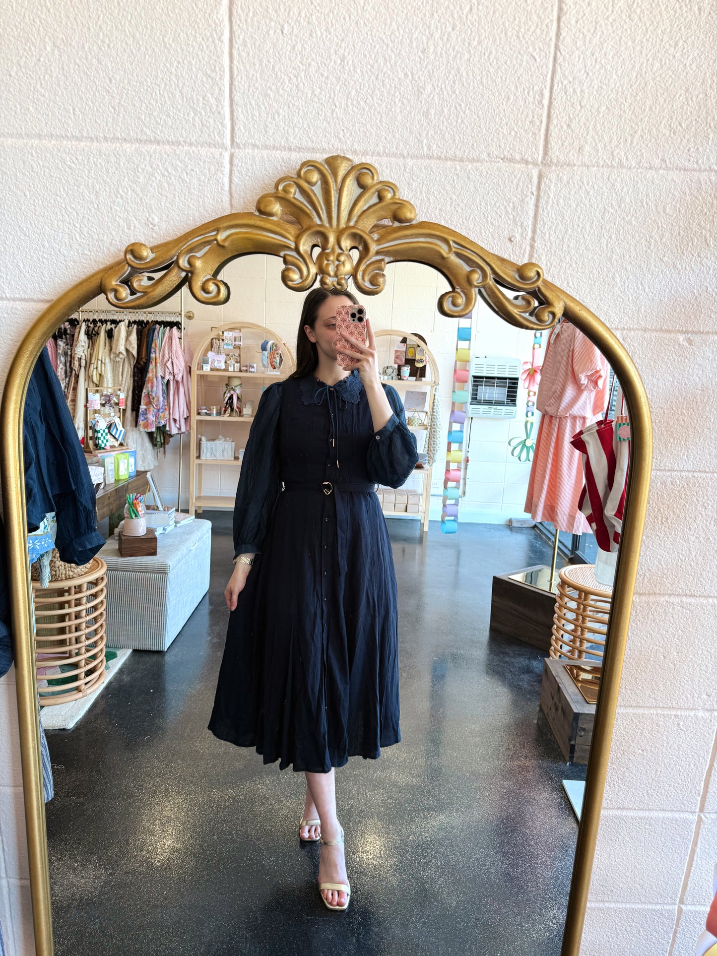 Navy Blouse - LARGE