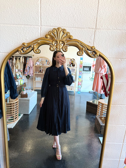 Navy Blouse - LARGE